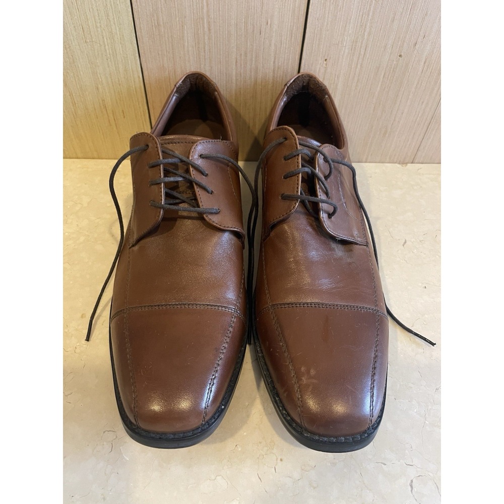 Bostonian Men's Brown Leather Lace-up Cap-toe Formal Shoes Size 12